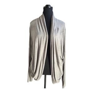 Prana Women's Soft Drape Cardigan in Gray Size XL